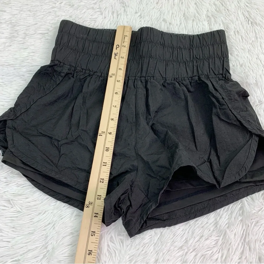 Kyoyo Black Women's High-Waisted casual athletic Shorts‎